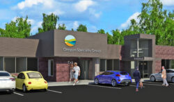 Architect’s rendering of the exterior of the new Oregon Specialty Group building on Ryan Drive in Salem, Oregon.